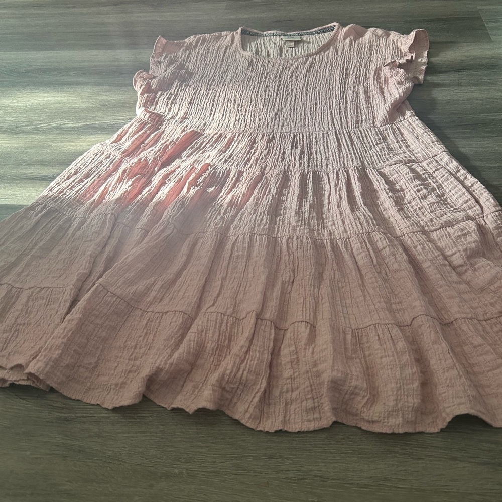 Pink Ruffled Dress / tunic top